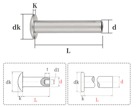 rivet drawing