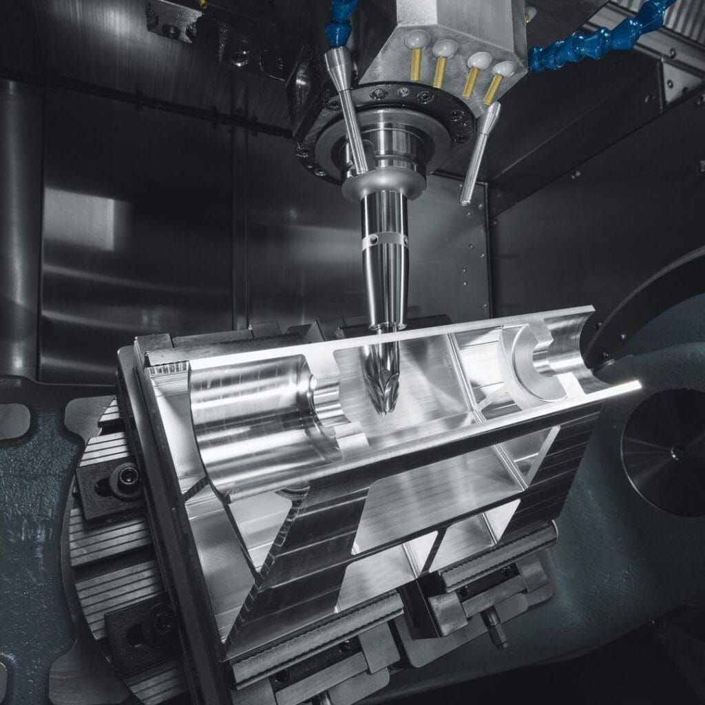 cnc machining aluminum mold tool close up