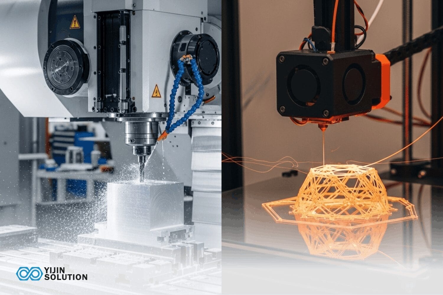 cnc machining vs 3d printing