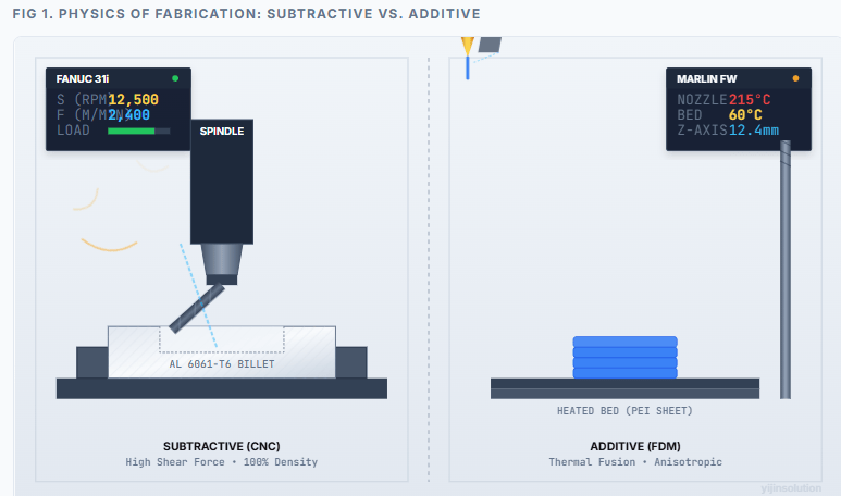 cnc machining vs 3d printing