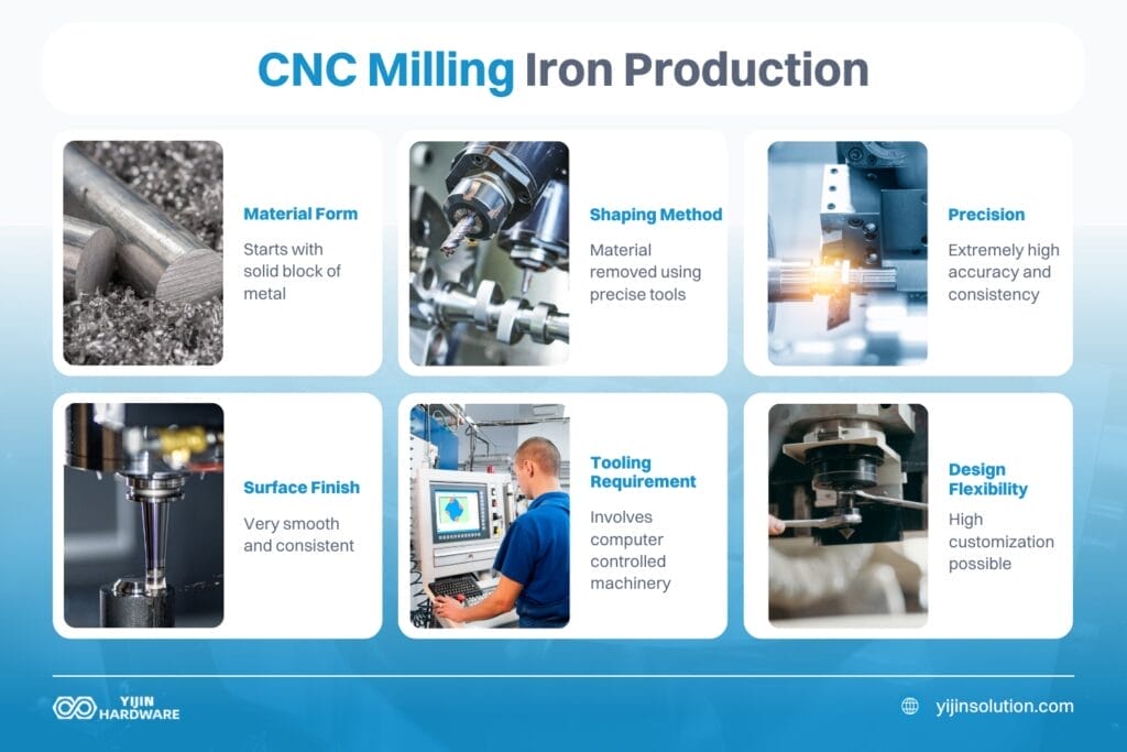how does cnc milling differ from forging or casting in iron production