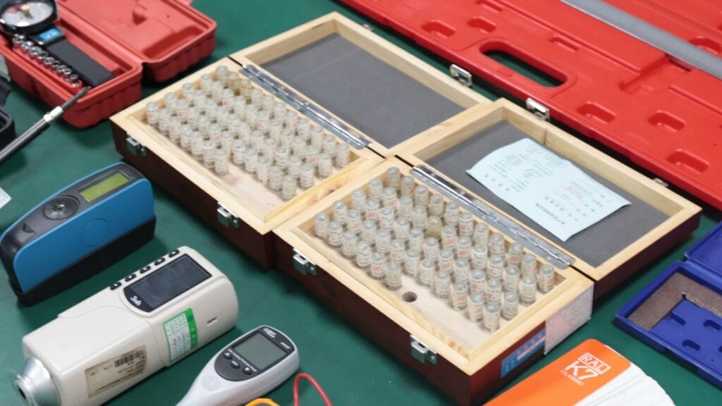 quality control pin gauge set measurement tools closeup