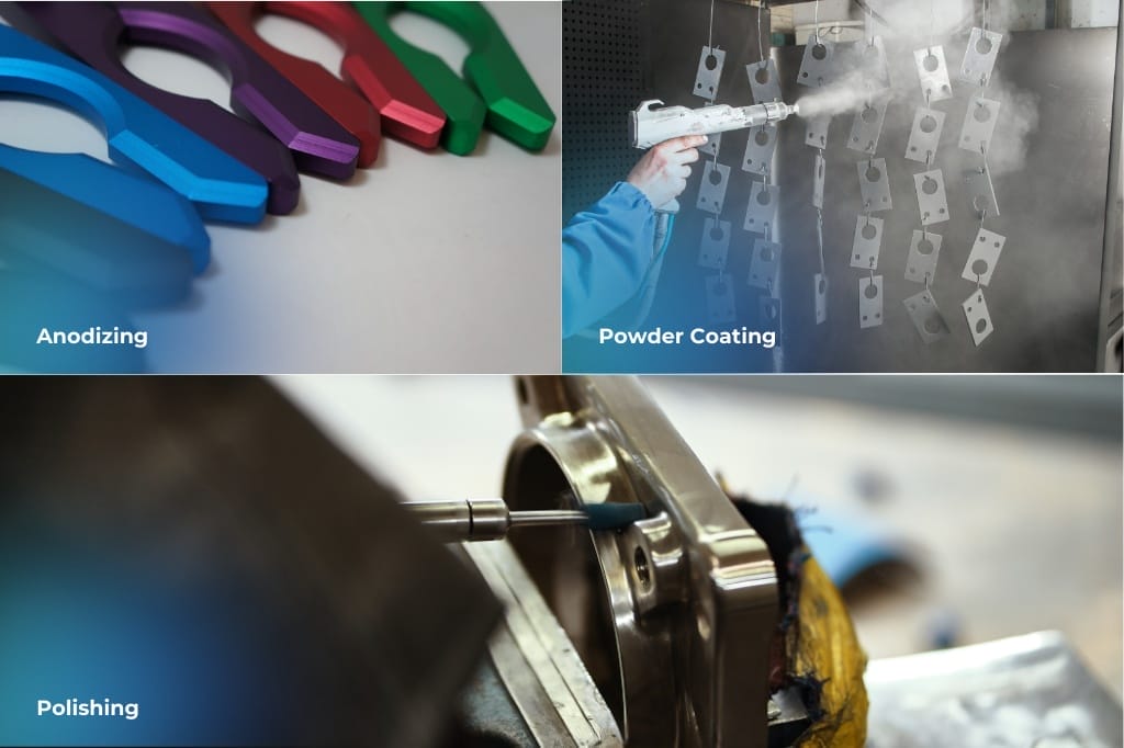 finitions de surface pour l'usinage CNC de l'aluminium