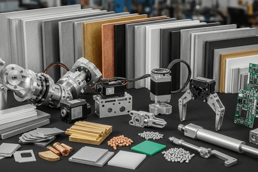 what materials are used for cnc robot parts